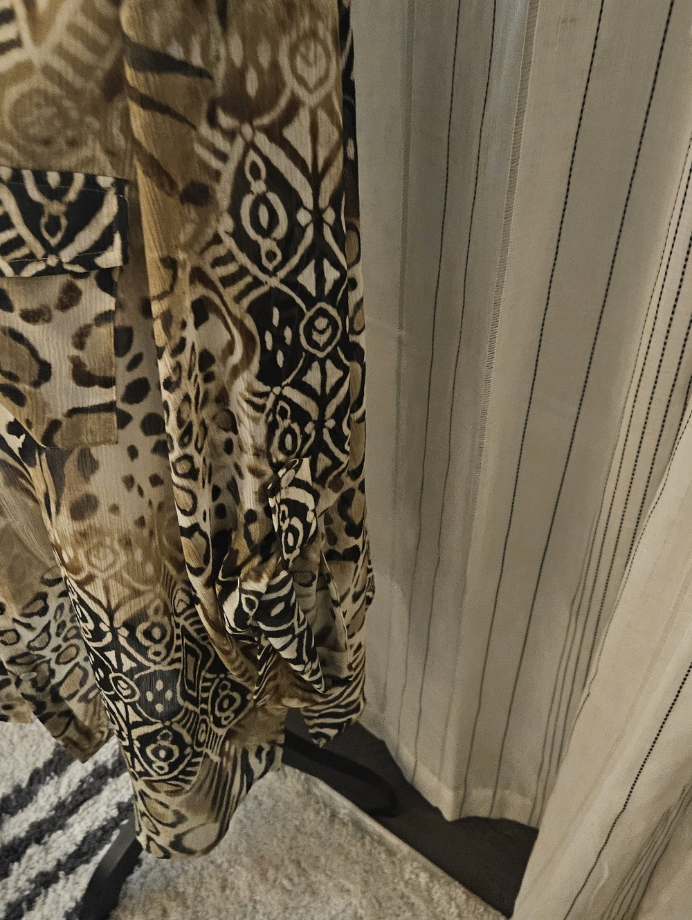 Ruby Rd. Animal Print Shell in Black and Tan - Picture 6 of 6